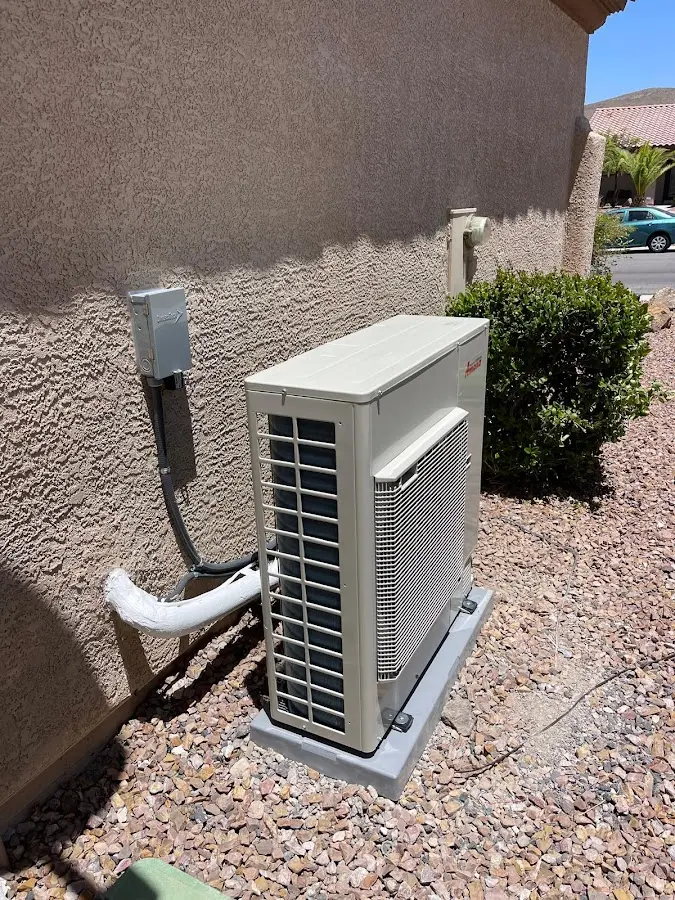 Residential air conditioning condenser unit in Bangor
